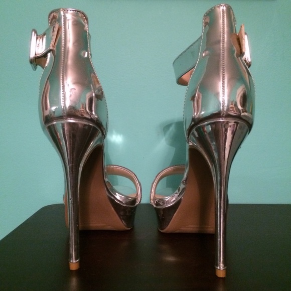 Silver Rhinestone Heels - Picture 2 of 6